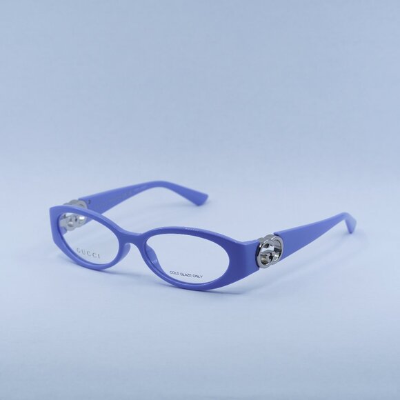 🕶️ New Gucci GG1693O 003 Eyeglasses - Violet with Silver Frame - Picture 1 of 11
